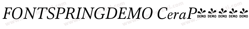 FONTSPRINGDEMO CeraP字体转换